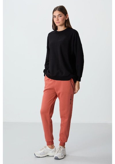 Tommy Life Kiremit Kompakt Pamuklu Kalın Pürüzsüz Dokulu Standart Fit Kadın Eşofman Altı - 94660 Kiremit