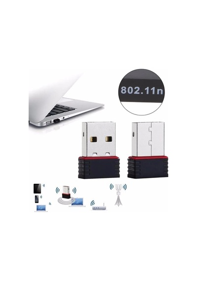 Ayrex Super Wireless Usb Mini Usb Kablosuz Wi-fi Alıcı Adaptör 150 Mbps 802.11n