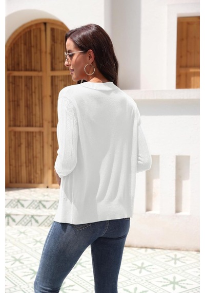 Youknitwear You Tour Triko Hırka Beyaz