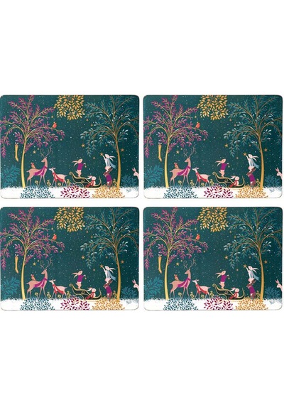 Woodland Tales Büyük Amerikan Servisleri, 4'lü Set Yeşil