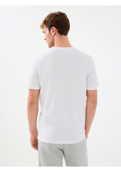 Regular Fit Erkek Tshirt K.kol White Orange
