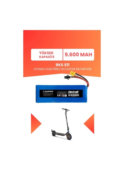 Rks S11 Uyumlu Batarya Yüksek Kapasite 36v 9.600mah Elektrikli Scooter Bataryası Mavi