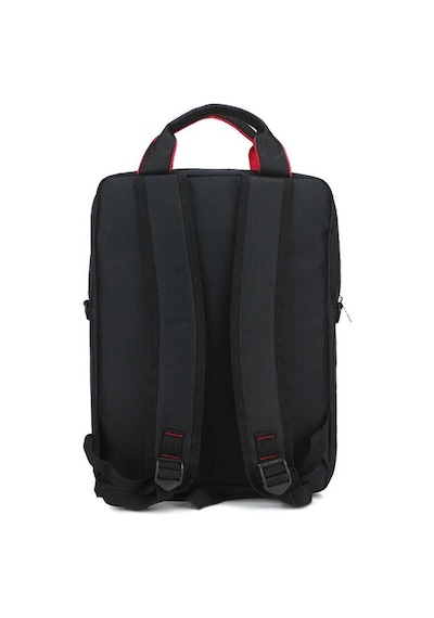 Case Club Laptop Sırt ve El Çantası 15.6" Omuz Askılı Taban Mat Destekli Kırmızı Beyaz Çizgili