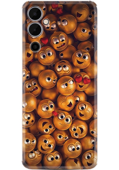 Tecno Pova Neo 2 Kılıf Resimli Desenli Silikon Platinium Series Gold Emoji 1877