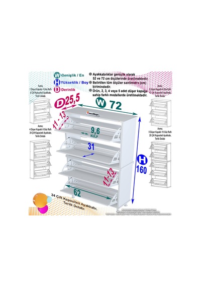 Modilayn Umay' 2 Li Antre Hol 72 X 160x 25, 5 Cm Lik 4 Düşer Kapak 8 Göz Raf Bölmeli Ayakkabılık Açık Gri Modilayn Umay' 2 Li Antre Hol 72 X 160x 25, 5 Cm Lik 4 Düşer Kapak 8 Göz Raf Bölmeli Ayakkabılık Açık Gri