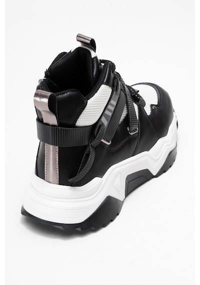 Luvishoes Luvi Shoes Clara Siyah Beyaz Fermuarlı Ve Bağcıklı Kadın Spor Bot Siyah - Beyaz Luvishoes Luvi Shoes Clara Siyah Beyaz Fermuarlı Ve Bağcıklı Kadın Spor Bot Siyah - Beyaz
