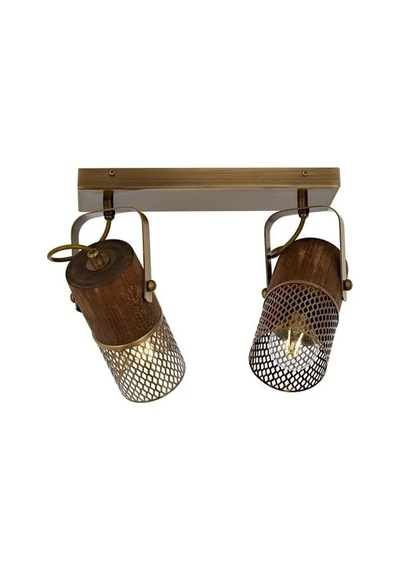 Modern Metal Avize, E27 Ampul İle 32x25 Cm Ölçü 01G Taba