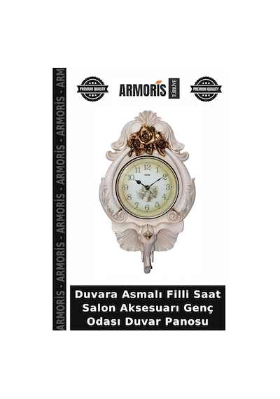 Duvara Asmalı Filli Saat Salon Aksesuarı Genç Odası Duvar Panosu Diğer