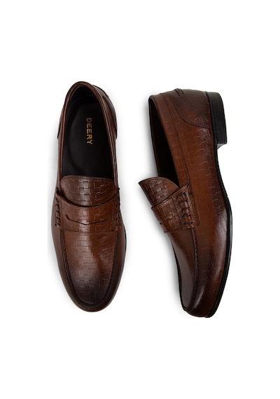 Deery Hakiki Deri Taba Rengi Erkek Loafer Ayakkabı - 01978mtbac03 Taba