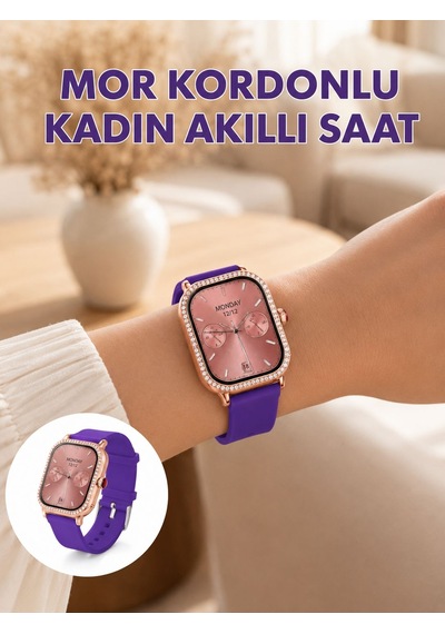 Arama Özellikli Dokunmatik Ekranlı Kadın Akıllı Saat - Lisinya