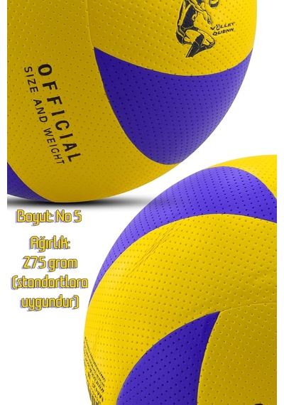 Telvesse Yapıştırma Voleybol Topu Pompalı Set Soft Touch İç-dış Mekan Uygun 8 Panel Mavi 280 Gram Çok Renkli