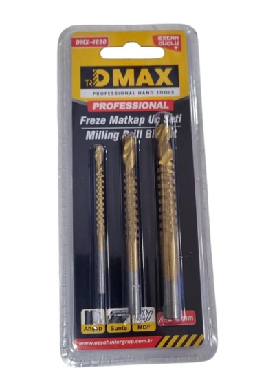 Dmax Freze Matkap Uç Seti 4-6-8mm Ahşap-sunta-mdf Kod : Dmx-4690