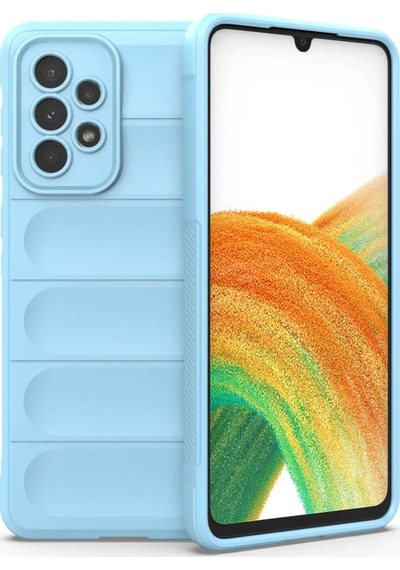 Newface Samsung Galaxy Uyumlu  A33 5g Kılıf Optimum Silikon - Sky Blue