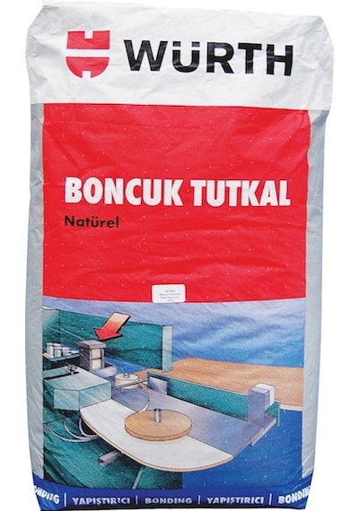 Würth Boncuk Tutkal, Eva Bazlı Natürel 25kg: Kenar Bantlamada Profesyonel Çözüm