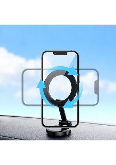 Go Des Gd-hd242 360 Derece Dönebilen Düz Zemin Araç Telefon Tutucu Siyah