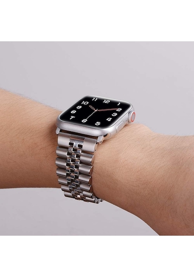Apple Watch Seri 2 3 4 5 6 7 8 Se Ultra Uyumlu 38 40 41 Mm Uyumlu Paslanmaz Çelik Rolex Saat Kordonu