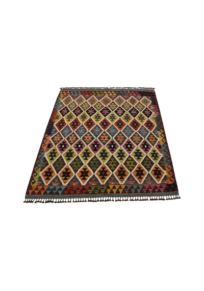 Zehra Abla Halı Yeni El Dokuma Çok Renkli Cerit Yörükleri Meşhed İran Yün Kilim 7013 Çok Renkli