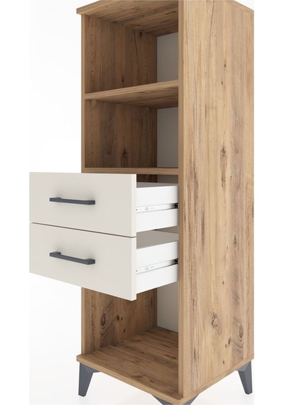 Hyperion Dolap 2 Raflı 2 Çekmeceli 44x44x134 Çam-aytaşı Atlas Çam