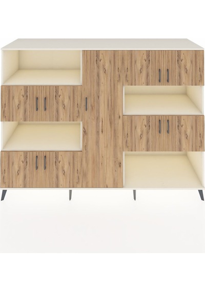 Kronos Dolap 10 Raflı 9 Kapaklı 220x59x163 Aytaşı-çam/aytaşı Aytaşı-çam/aytaşı