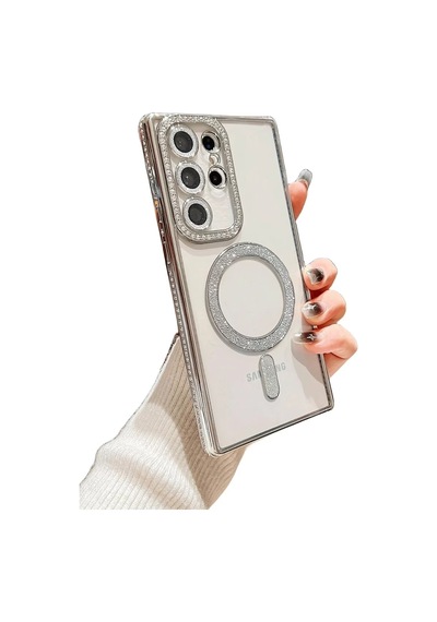 Newface Samsung Galaxy S24 Ultra Kılıf Joke Simli Magneticsafe Kılıf - Siyah