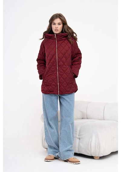 FTZ Women Ftz Kadın Kapitone Kaban Bordo 30966 Bordo