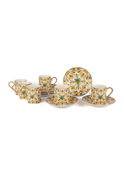 Mikasa Moor Amalfi Coast 6 Kişilik Kahve Fincan Seti 100ml P366.121812 Çok Renkli