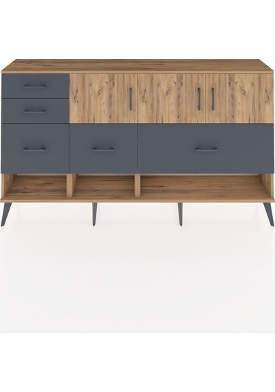 Arges Konsol 3 Raflı 5 Çekmeceli 3 Kapaklı 176x30x99 Çam-çam/antrasit Atlas Çam/antrasıt - Atlas Çam Arges Konsol 3 Raflı 5 Çekmeceli 3 Kapaklı 176x30x99 Çam-çam/antrasit Atlas Çam/antrasıt - Atlas Çam
