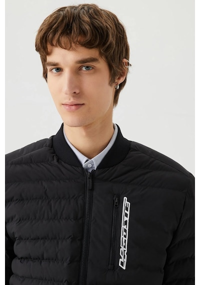 Lacoste Kapitone Syntehic Fill Kapitone Jacket Hakim Yaka Erkek Mont Siyah Siyah