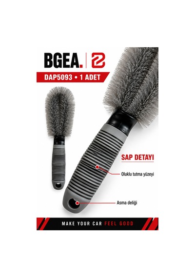 Bgea Mini Jant Temizleme Fırçası Gri 1 Adet Dap5093