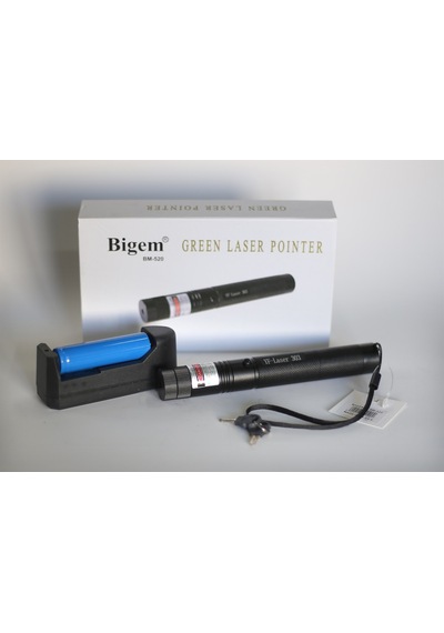 Şarjlı Pilli Yeşil Lazer (Green Laser Pointer)- Yeşil