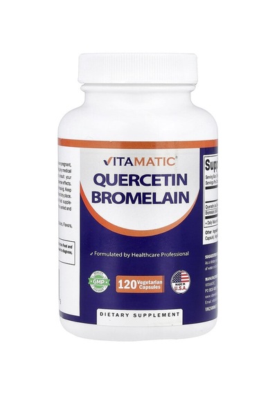 Vitamatic, Quercetin Bromelain, 120 Vegetarian Capsules