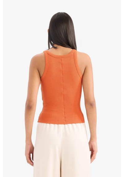DeFacto Slim Fit Dar Kesim Halter Yaka Basic Düz Fitilli Kaşkorse Atlet E2176AX25SPOG269