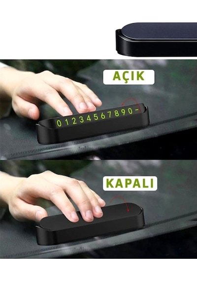 Carub Araç Aksesuar Seti Akrobat Vantuslu Telefon Tutucu Ve Aç Kapa Park Tel Numaratör