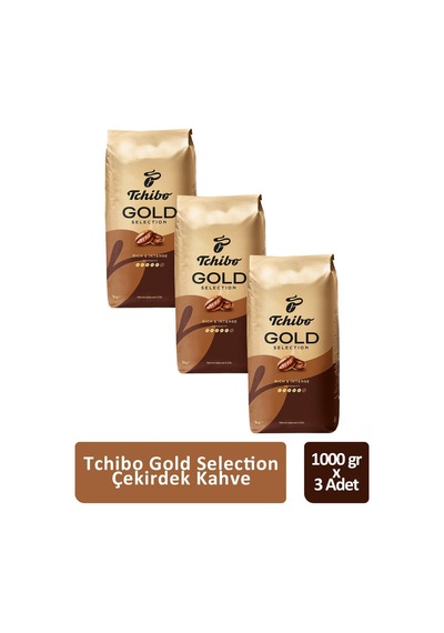 Tchibo Gold Selection Çekirdek Kahve 1 Kg 3 Adet