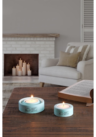 Holder 2'li Set Mumluk Tea Light Mumluk Seti Dekoratif Şamdan Mumluk 001