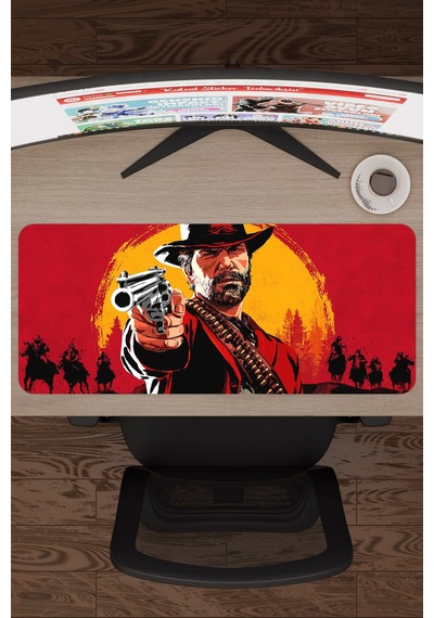 Red Dead Redemption 2 Dikişli Kauçuk Oyuncu Mousepad V2 - 70x30 Xl Gaming Mouse Pad