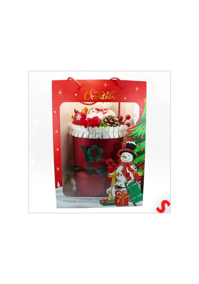 Pelüş Ayıcıklı Kokinalı Çantalı 35cm Yılbaşı Buketi - Kırmızı