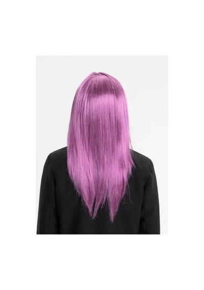 Uzun Düz Kesim Rose Pembe Parti Peruğu Takma Saç Diğer