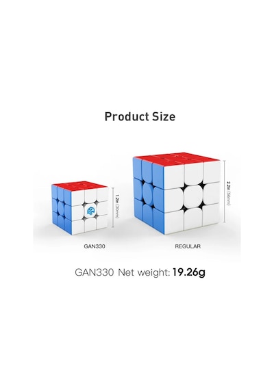 Gan Cube 330 Standart Zeka Küpü Speed Cube Anahtarlık Mini Profesyonel