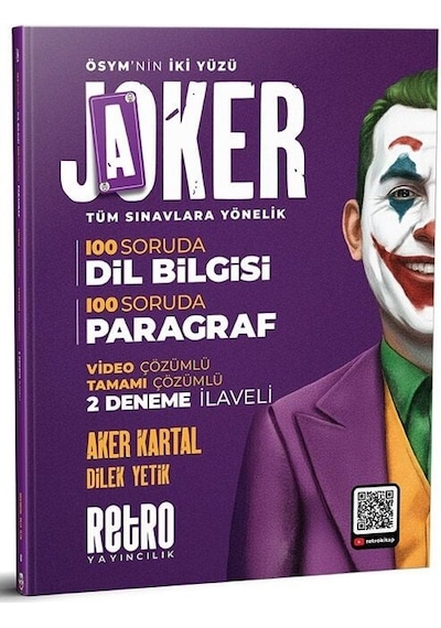 Retro 2026 Kpss Meb-ags Ales Dgs Tyt Ayt 100 Soruda Paragraf Ve Dil Bilgisi Joker Soru Bankası Çözümlü - Aker Kartal, Dilek Yetik Retro Yayıncılık