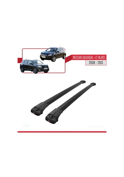Nisssan Qashqai +2 Nj10 2008-2013 Arası İle Uyumlu Ace-1 Ara Atkı Tavan Barı Siyah