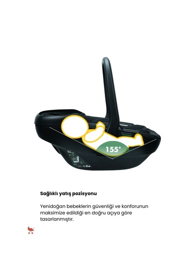 Merkür Bebe Guardix İ-size Oto Koltuğu Ana Kucağı 0-13 Kg Siyah