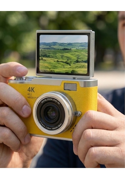 Yeni Nesil Dijital Kamera 48 Mp 4k Video Zoomlu Selfie Ve Vlog Kamera Standart