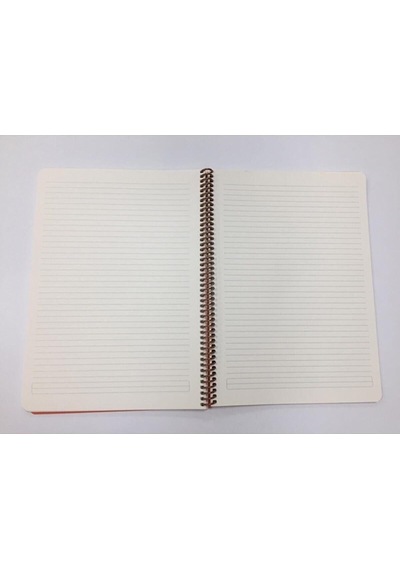 4 Adet A4 80 Yaprak Çizgili Telli Defter Pastel Renk Plastik Kapak Göz Yormayan Krem Renk Kağıt