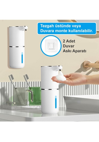Greentech Sensörlü Usb Şarjlı Köpük Sabunluk / Gt-sd03 Beyaz