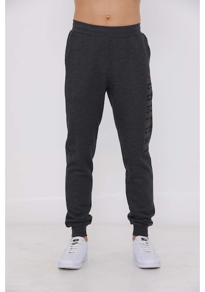 Maraton Sportswear Regular Erkek Ribana Paça Basic Siyah Eşofman Altı 20105-siyah Siyah