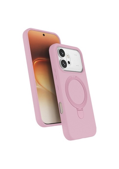 Honor 600 5g Kılıf M-safe Şarj Özellikli Standlı Zore Samara Kapak Honor 600 5g Zore - Pembe