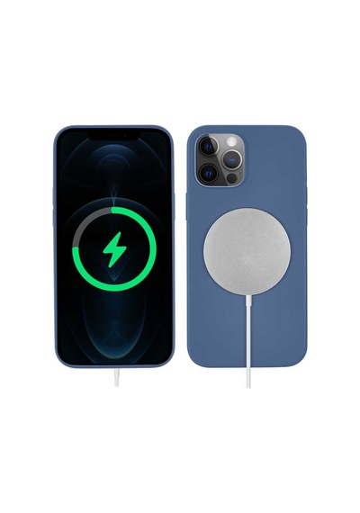 Apple Uyumlu iPhone 13 Pro Kılıf Zore Silksafe Wireless Kapak-Pembe Açı