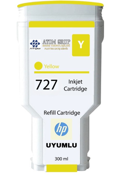 Hp 727-f9j78a Sarı Yellow Uyumlu Kartuş 300ml