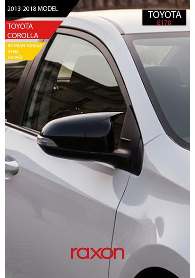 Toyota Corolla E170 2013-2018 Batman & Yarasa Ayna Kapağı Parlak Piano Black Sport